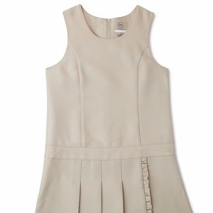 Girls pleated ruffle jumper dress